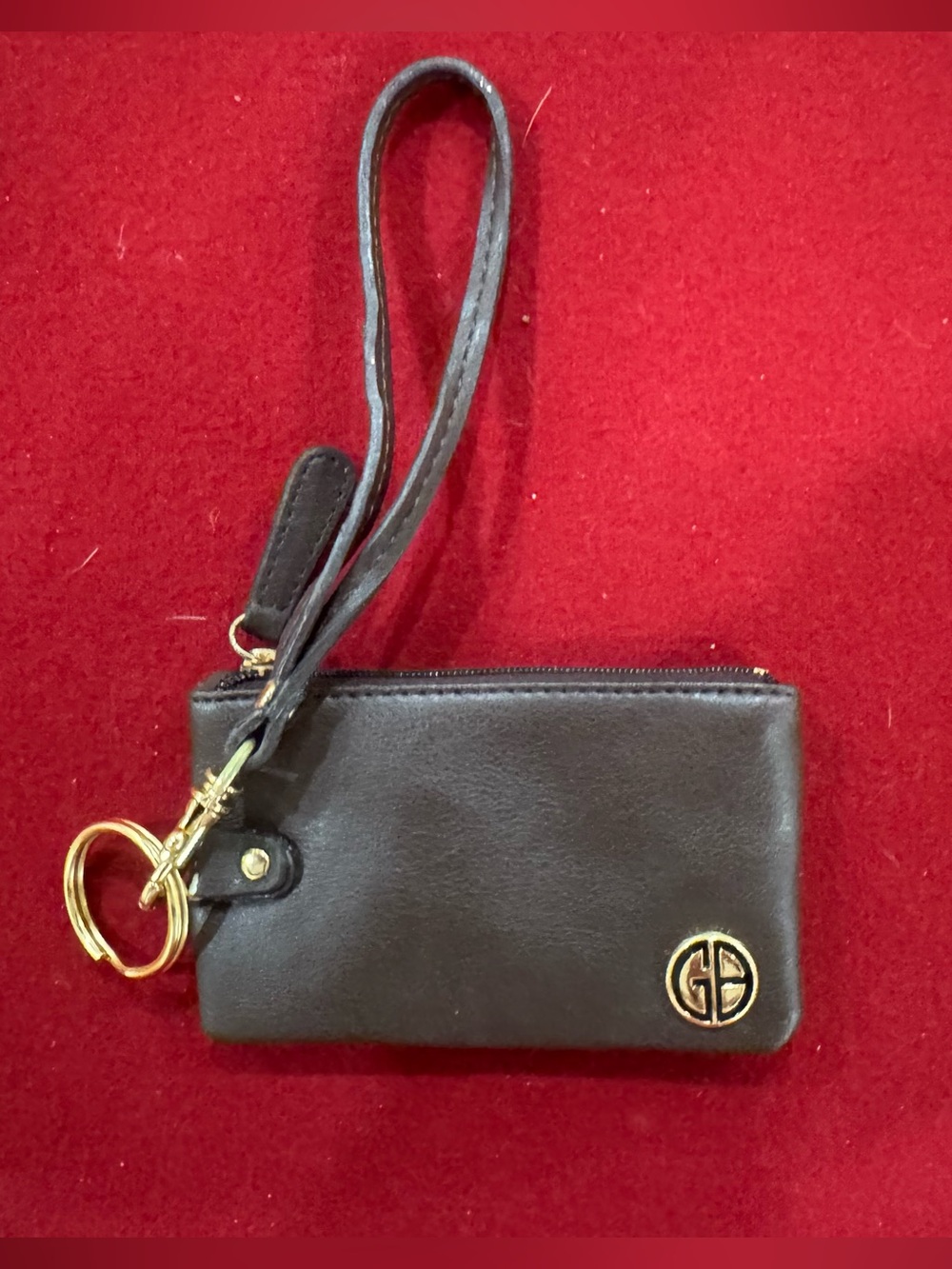 Gianni Bini Brown Wristlet Pouch Coin Wallet Zip Top 4.5"L x 3"W